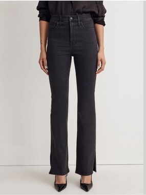 Madewell Roadtripper Skinny Flare Jeans in Bellhaven Wash: Slit-Hem Edition